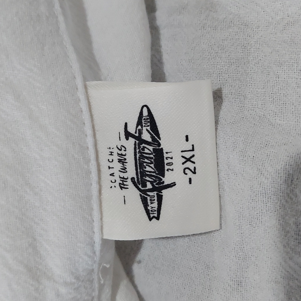 White Cotton Short Sleeve Shirt